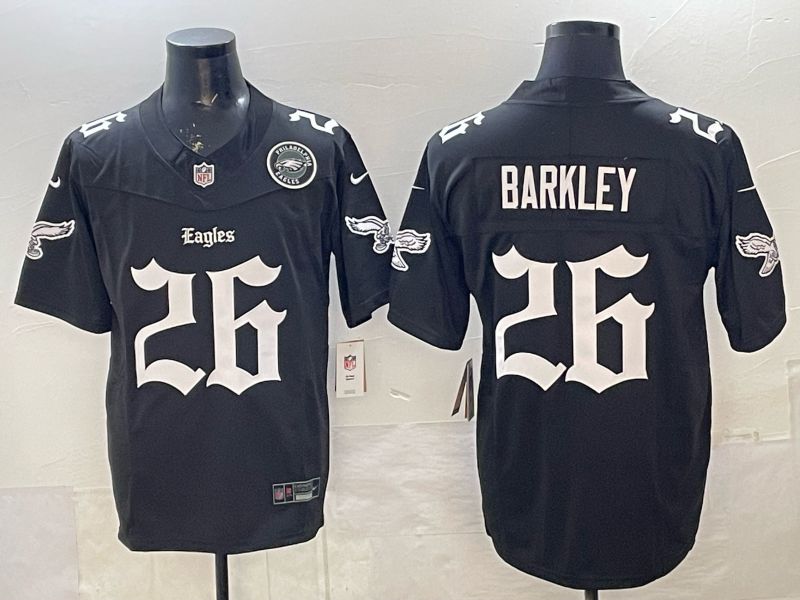 Men 2026 Philadelphia Eagles #26 Barkley Black 7th generation Nike Limited NFL Jersey style 04->philadelphia eagles->NFL Jersey